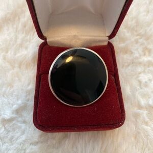 Large Onyx Sterling Silver Statement Ring